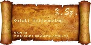 Keleti Szilveszter névjegykártya